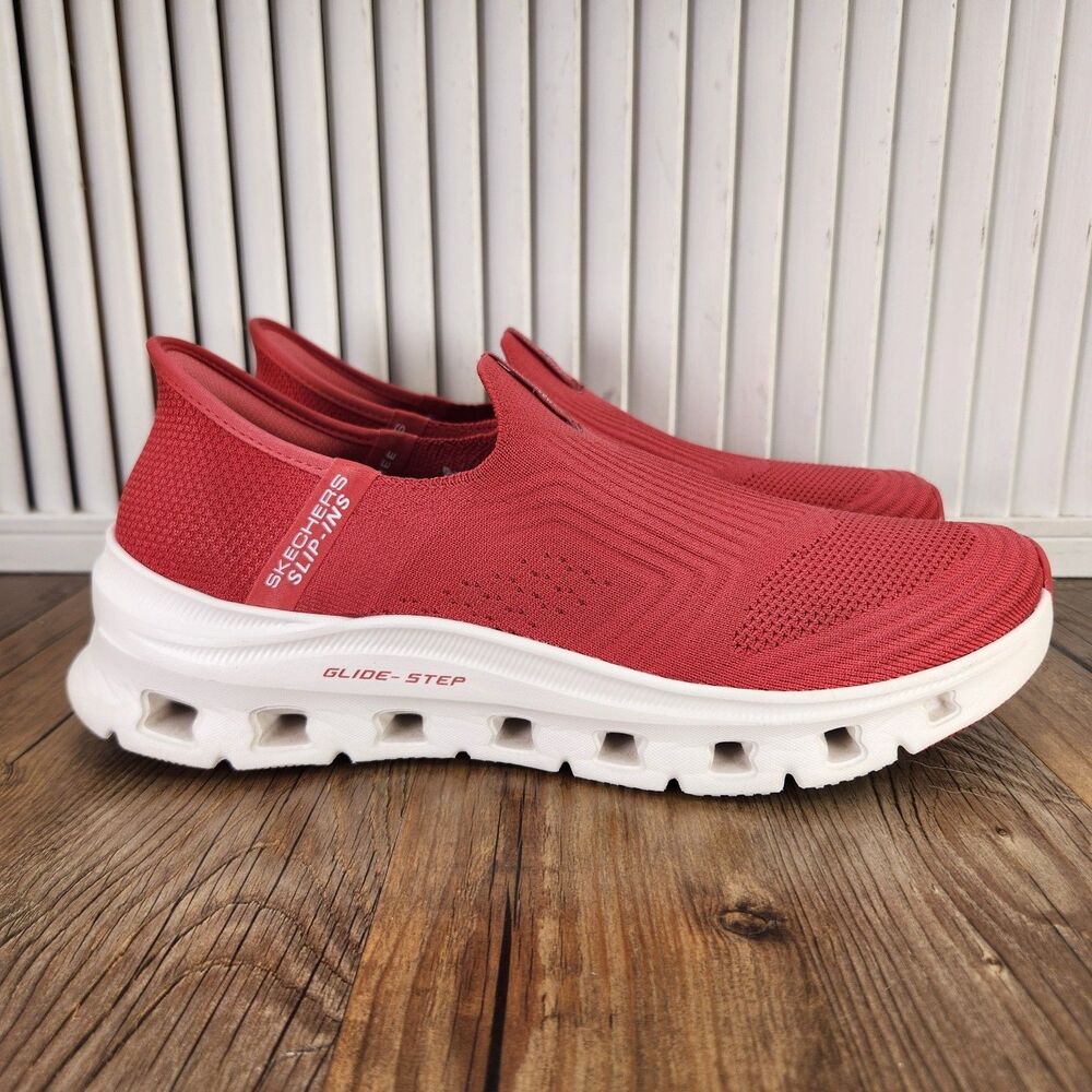 Skechers Slip-Ins Glide-Step Pro Everyday Slip On Sneakers Women's 10 Red Shoes